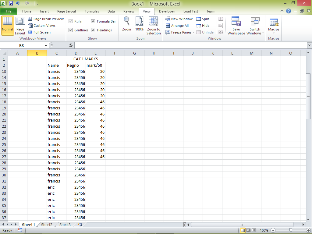 freeze top rows in excel 2010