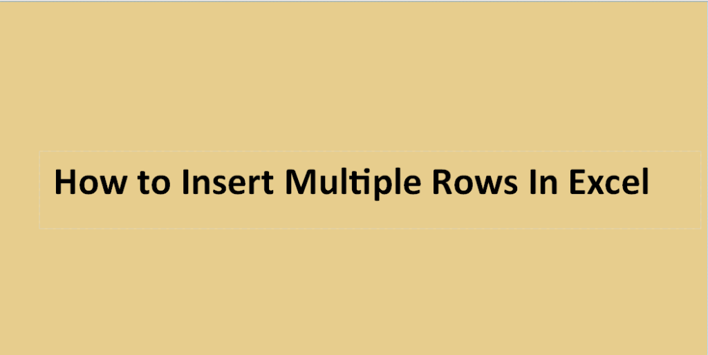 how-to-insert-multiple-rows-in-excel-with-formula-basic-excel-tutorial