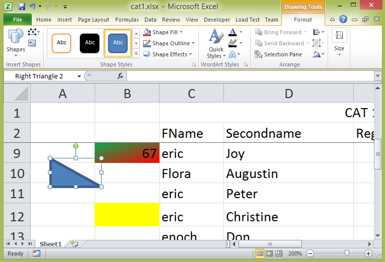 how-to-split-cell-diagonally-and-fill-half-color-in-excel-basic-excel