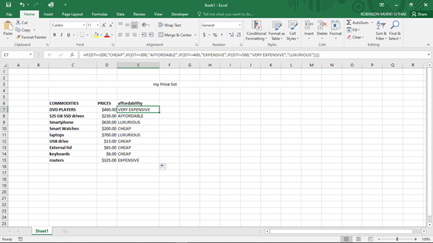 Excel Formula For If With Multiple Conditions Basic Excel Tutorial