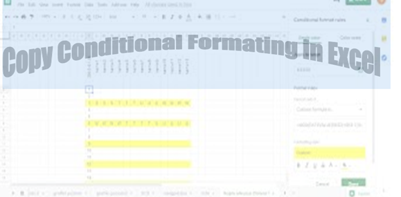 How to copy conditional formatting in Excel