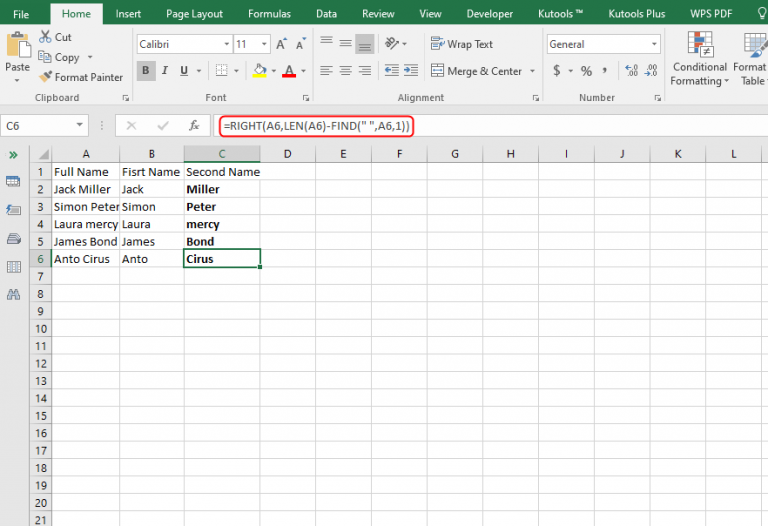 Split names in Excel Sheet (Quick and Easiest Way)
