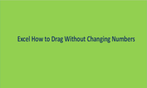 Excel: How to Drag Without Changing Numbers | Basic Excel Tutorial