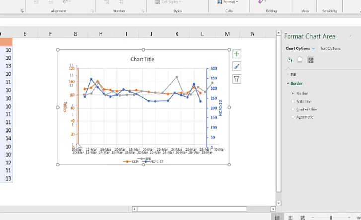 how to graph three variables in excel basic tutorial chartjs point power bi add dynamic target line