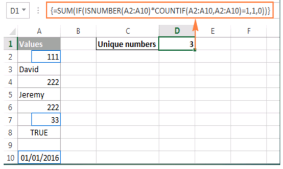 How To Not Count Duplicate Text In Excel