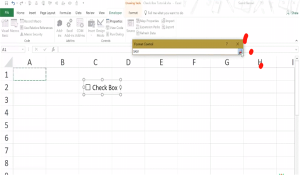 excel for mac how to make check boxes linked to cell
