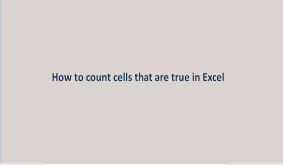 How to count cells that are true in Excel