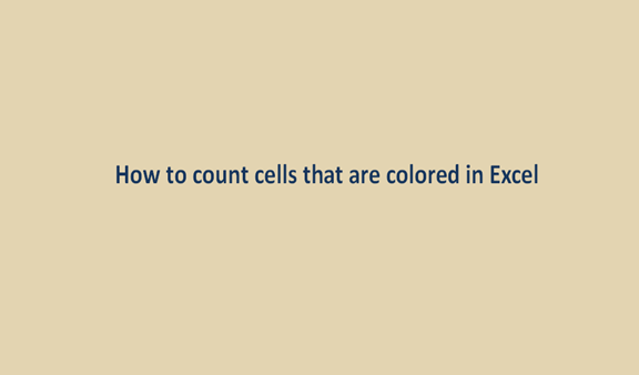 Remove term: How to cont cells that are colored How to cont cells that are colored