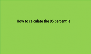 How to calculate the 95 percentile | Basic Excel Tutorial