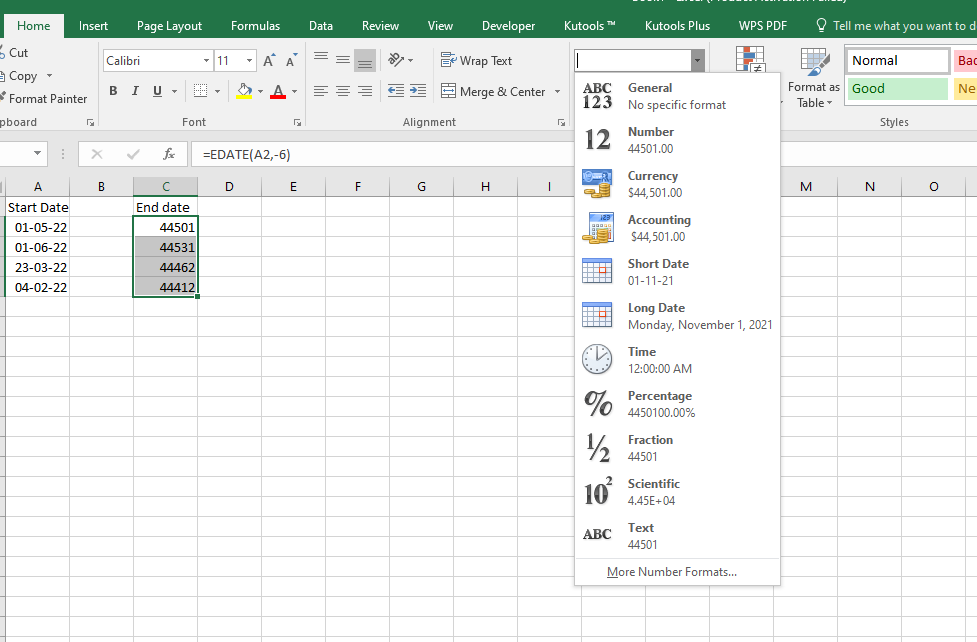 Subtract 6 Months From A Date In Excel BasicExcelTutorial