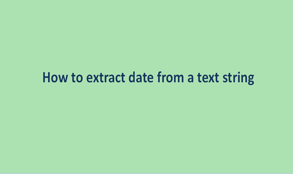 How to extract date from a text string