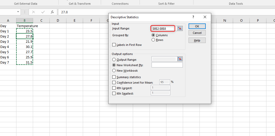 Guide calculate 95 confidence interval in Excel