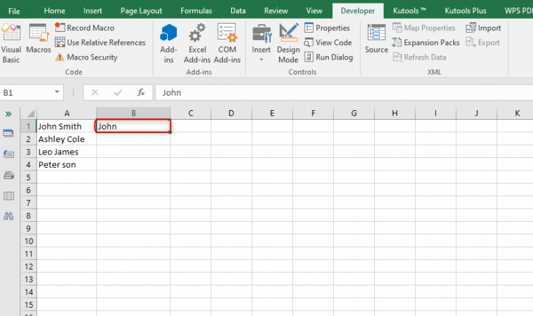 How to Split/Divide Excel Cells - 4 Methods with Examples