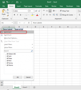 Sorting columns in pivot table in Excel - Full Guide