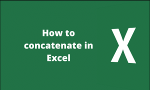 How to concatenate in Excel