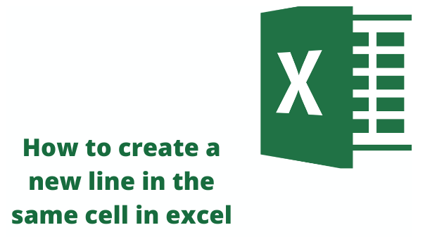 How to create a new line in the same cell in excel