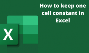 How to keep one cell constant in Excel | Basic Excel Tutorial