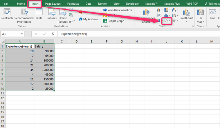 Excel formula and chart for finding Slope | Excel Tutorial