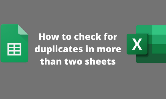 How to check for duplicates in more than two sheets