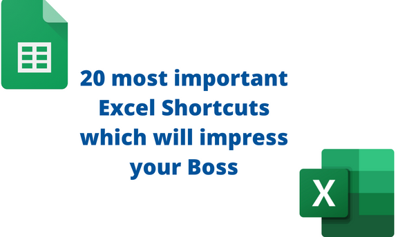 20 most important Excel Shortcuts which will impress your Boss