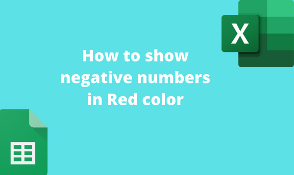 How to show negative numbers in Red color