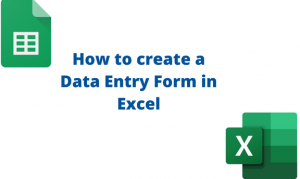 How to create a Data Entry Form in Excel