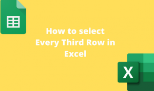 How to select Every Third Row in Excel