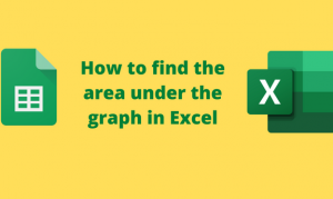 How to find the area under the graph in Excel