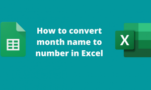 How to convert month name to number in Excel