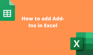 How to add Add-Ins in Excel
