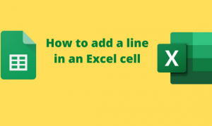 How to add a line in an Excel cell