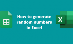 How to generate random numbers in Excel